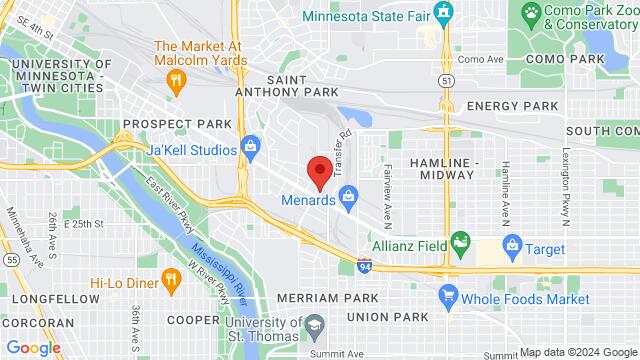 Map of the area around Minneapolis Salsa Bachata Dance, 2161 University Ave W #208, Saint Paul, MN, 55114, United States