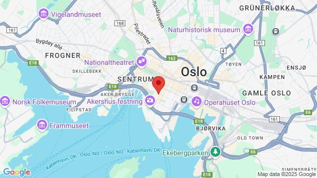 Map of the area around Christiania Torv 1,Oslo, Norway, Oslo, OS, NO