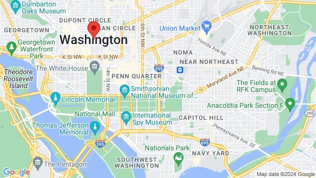 Map of the area around Washington D.C., Washington, DC, US