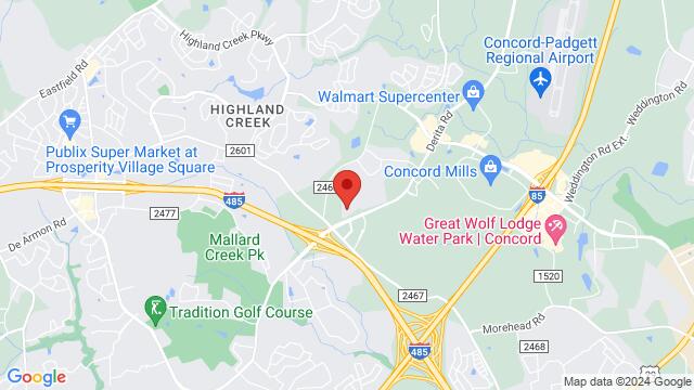 Map of the area around 2725 Reseda Place, Charlotte, NC, US