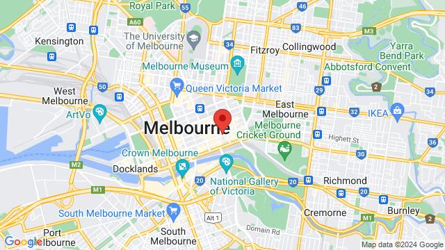 Map of the area around 162-168 Collins Street, 3000, Melbourne, VI, AU