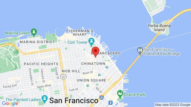 Map of the area around 850 Montgomery Street, San Francisco, CA, US