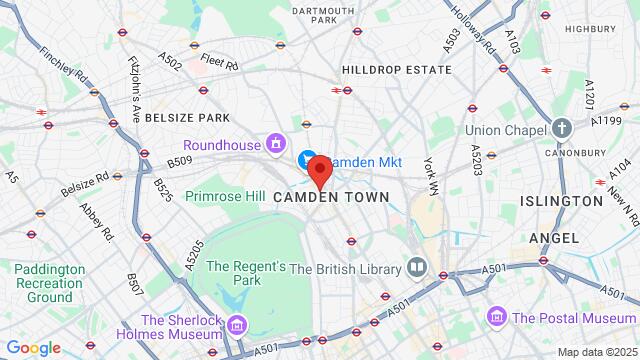 Map of the area around 22 Inverness Street, NW1 7HJ, London, EN, GB