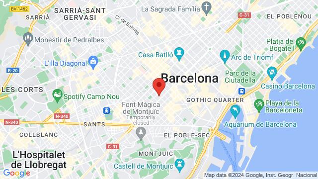 Carte des environs calle Comte d'Urgell, 78 Camino Barcelona, Barcelona, CT, ES