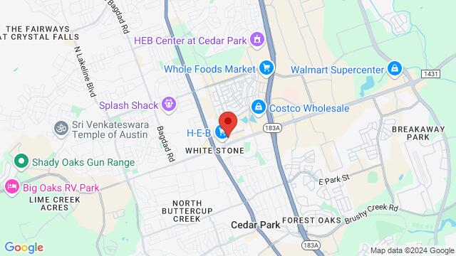 Carte des environs 401 E Whitestone Blvd, 78613, Austin, TX, United States