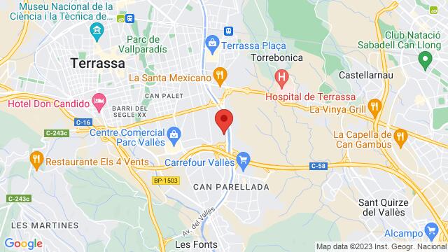 Map of the area around Avinguda del Vallès 115, Terrassa, Barcelona