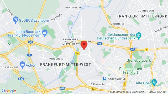 Map of the area around Bachmannstraße 2-4, 60488 Frankfurt am Main, Deutschland,Frankfurt, Germany, Frankfurt, HE, DE