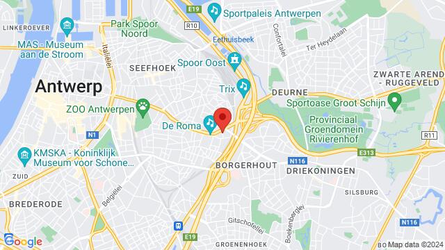 Mapa de la zona alrededor de Zegelstraat 13, Borgerhout, , , , Belgique