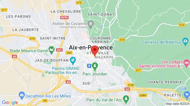 Map of the area around 13 Cours Mirabeau 13100 Aix-en-Provence