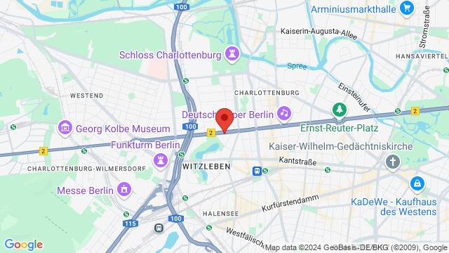 Map of the area around Kaiserdamm 113, 14057 Berlin, Deutschland,Berlin, Germany, Berlin, BE, DE