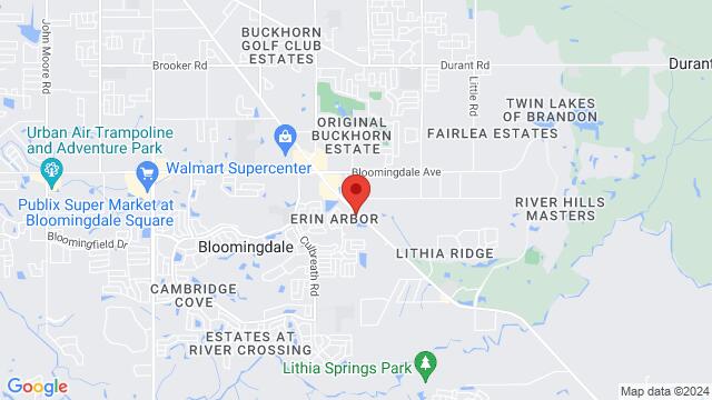Mapa de la zona alrededor de Bullfrog Creek Brewing Co., 3632 Lithia Pinecrest Rd, Valrico, FL, 33596, United States