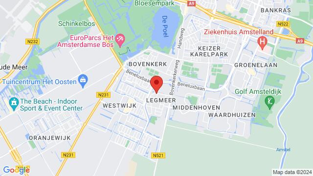 Kaart van de omgeving van Touwslagerij 11, 1185 ZP Amstelveen, The Netherlands