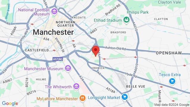 Mapa de la zona alrededor de Fast Recovery Car Transport, Higher Ardwick, Manchester, M12 6DA, United Kingdom,Manchester, United Kingdom, Manchester, EN, GB