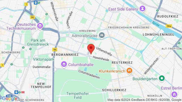 Kaart van de omgeving van Media Luna Körtestraße 33, 10967 Berlin