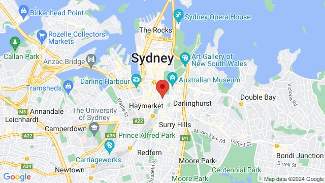 Map of the area around 150-152 Elizabeth St, Sydney NSW 2000, Australia,Sydney, Australia, Sydney, NS, AU