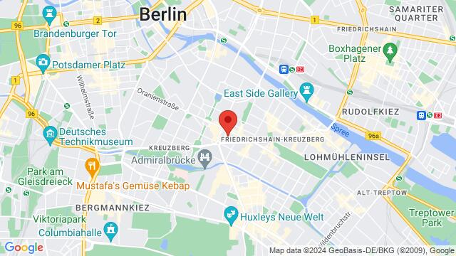 Map of the area around Oranienstr. 185,Berlin, Germany, Berlin, BE, DE