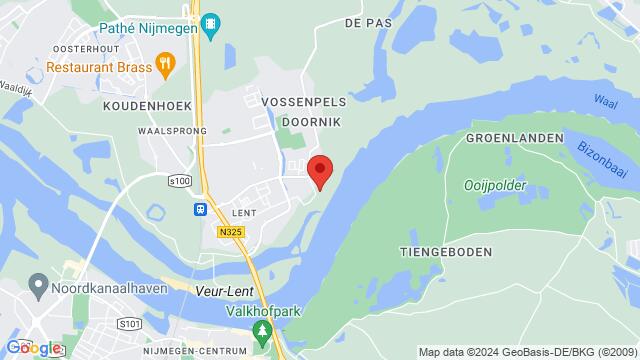 Map of the area around Fort Lent, Nijmegen, Netherlands, Nijmegen, GE, NL