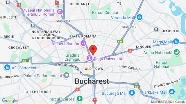 Map of the area around 4 Nicolae Balcescu Boulevard, Bucharest,