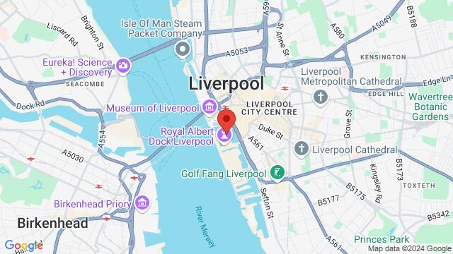 Map of the area around Revolución de Cuba Liverpool, Unit 17, Albert Dock, Liverpool L3 4AF, UK