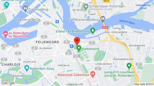 Map of the area around Van Zandvlietplein 1, Rotterdam, The Netherlands
