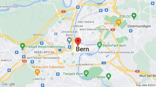 Map of the area around Waisenhausplatz, Bern