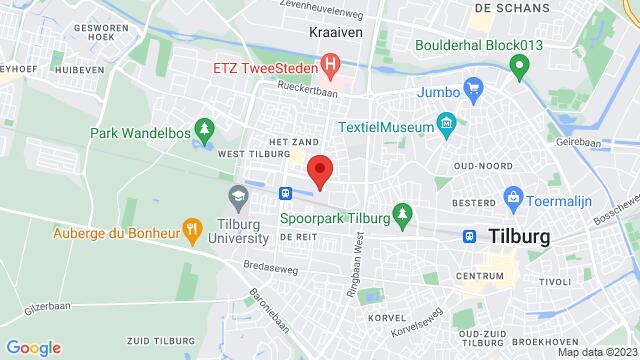 Map of the area around Van Maarseveenstraat 105, Tilburg