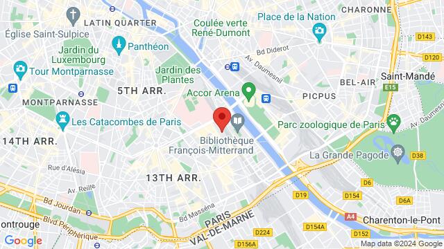 Mapa de la zona alrededor de 5 Parvis Alan Turing,Paris, France, Paris, IL, FR