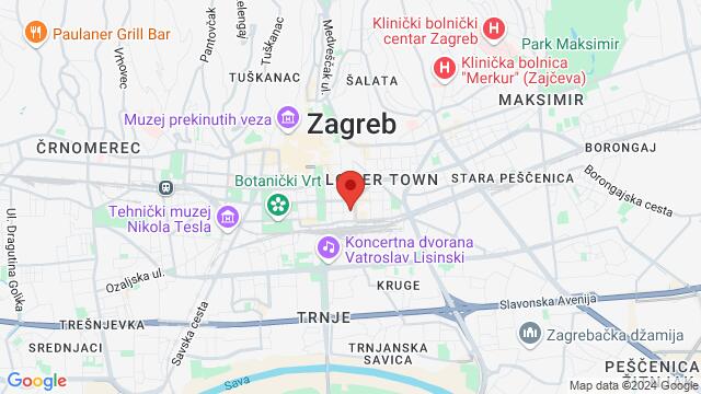 Mapa de la zona alrededor de Ulica Augusta Šenoe 23/1, HR-10000 Zagreb, Hrvatska,Zagreb, Croatia, Zagreb, GZ, HR