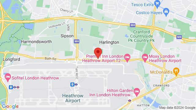Map of the area around Radisson Blu Edwardian, Heathrow, 140 Bath Road, Harlington, UB3 5AW, Harlington, UB3 5AW, GB