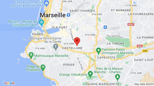 Map of the area around 3 Cours Gouffé 13006 Marseille