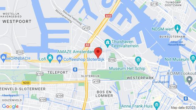 Map of the area around Isolatorweg,  28, Amsterdam , North Holland