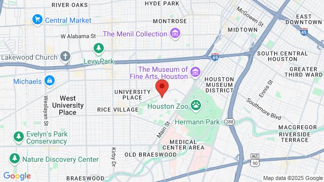 Map of the area around 6100 Main Street, 77005, Houston, TX, US