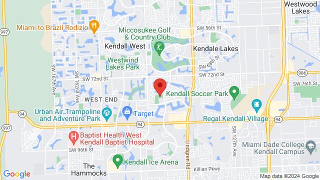 Karte der Umgebung von 7850 Southwest 142nd Avenue, 33183, Miami, FL, US
