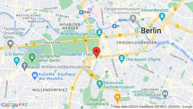 Map of the area around Berlinparade, Potsdamer Platz, 10785 Berlin, Deutschland,Berlin, Germany, Berlin, BE, DE
