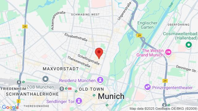 Map of the area around Amalienstraße 81A, 80799 München, Deutschland,Munich, Germany, Munich, BY, DE