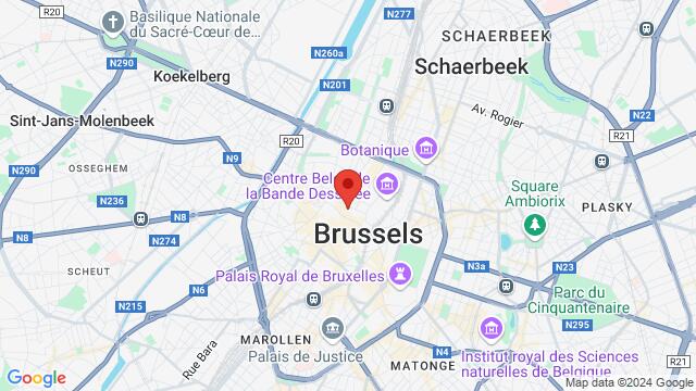 Map of the area around Prinsenstraat 4, 1000 Brussel, België,Brussels, Belgium, Brussels, BU, BE