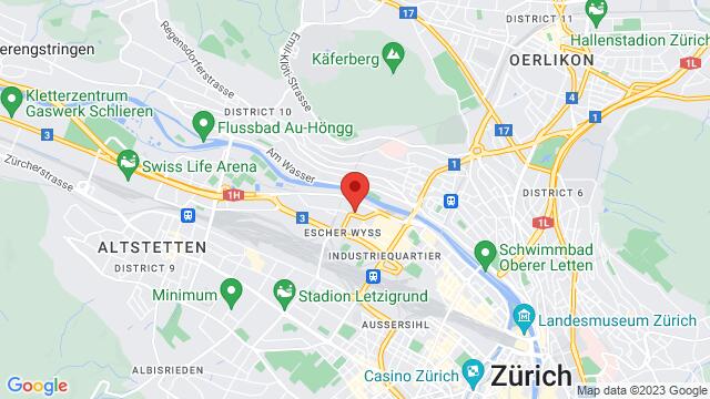 Map of the area around Förrlibuckstrasse 66, 8005 Zürich
