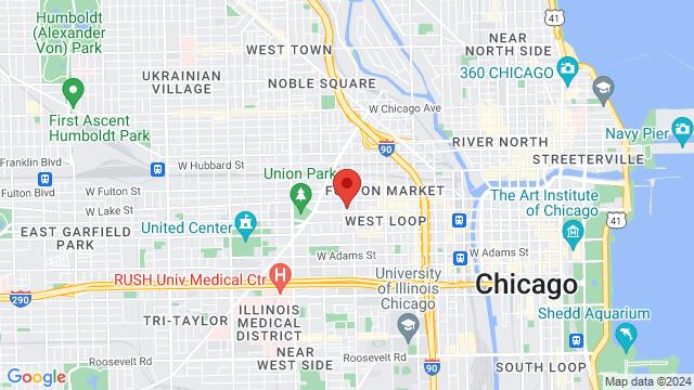 Map of the area around Alhambra Palace, 1240 W Randolph St, Chicago, IL, 60607, United States