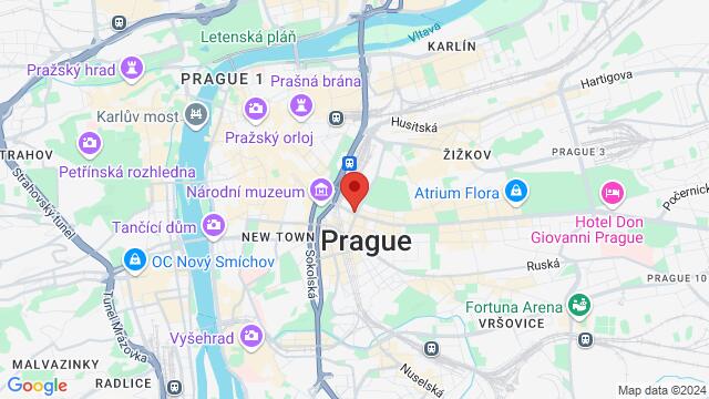 Map of the area around Vinohradská 25, Vinohrady, 120 00 Praha-Praha 2, Tchéquie, Prague, PR, CZ