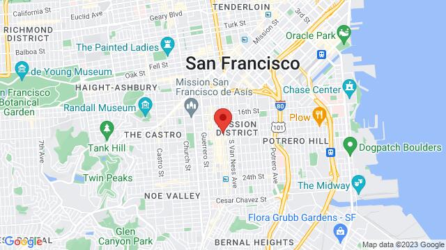 Map of the area around 2243 Mission Street, San Francisco, CA, US