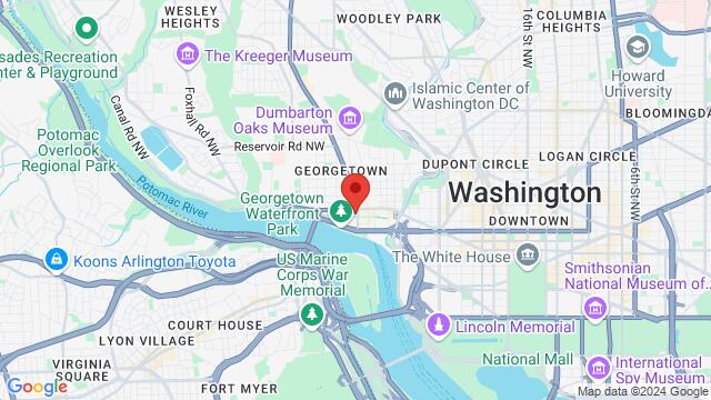 Map of the area around Pinstripes, 1064 Wisconsin Ave NW, Washington DC, DC, 20007, United States