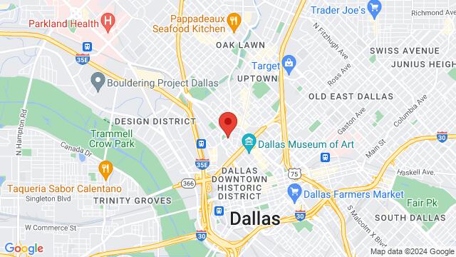 Map of the area around 2601 Olive St, Dallas, TX 75201-2648, United States,Dallas, Texas, Dallas, TX, US