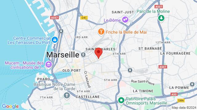 Map of the area around 76 Rue Consolat 13001 Marseille