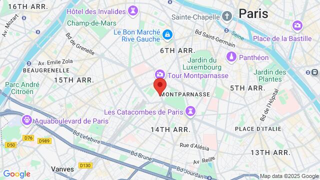 Map of the area around 68 Avenue du Maine, 75014 Paris, France,Paris, France, Paris, IL, FR