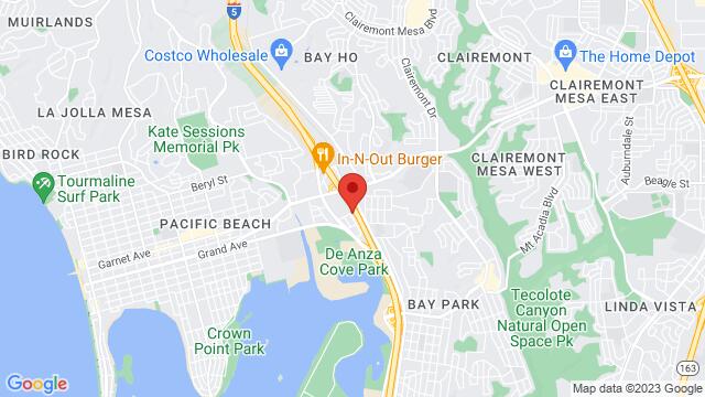 Map of the area around Tango Del Rey, 3567 Del Rey St, San Diego, CA, 92109, United States