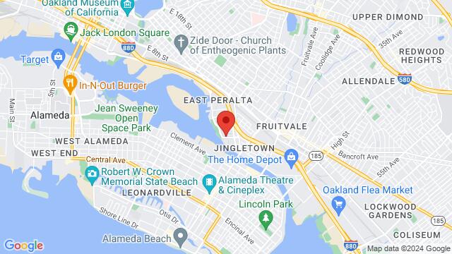 Map of the area around Just Dance Ballroom, 2500 Embarcadero, Oakland, CA, 94606, United States