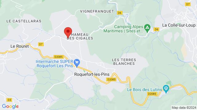 Map of the area around 06330 Roquefort-les-Pins
