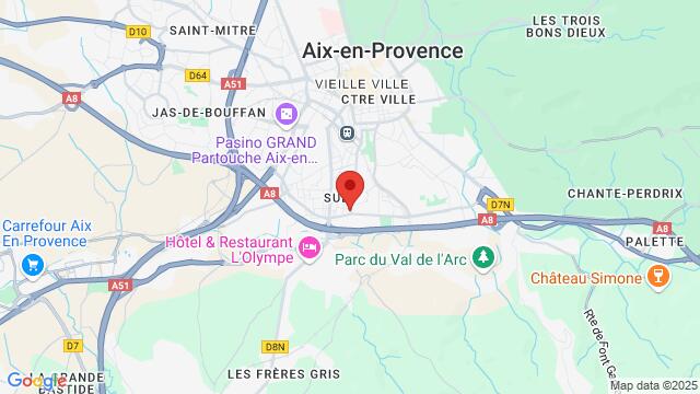 Map of the area around 46 avenue Robert Schuman, 13090 Aix-en-Provence