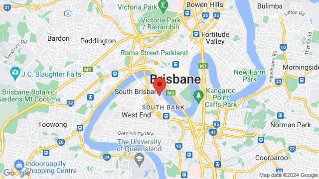 Karte der Umgebung von 114 Grey Street,Brisbane,QLD,Australia, Brisbane, QL, AU