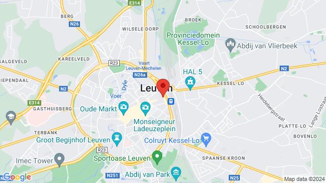 Map of the area around Campus Corso Diestsestraat 253 3000  Leuven